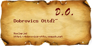 Dobrovics Ottó névjegykártya